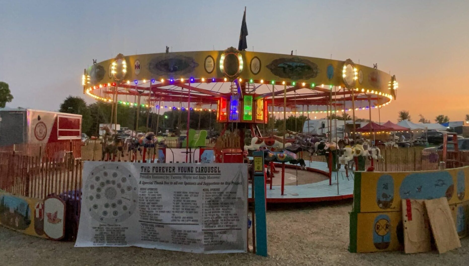 Grand reveal of carousel